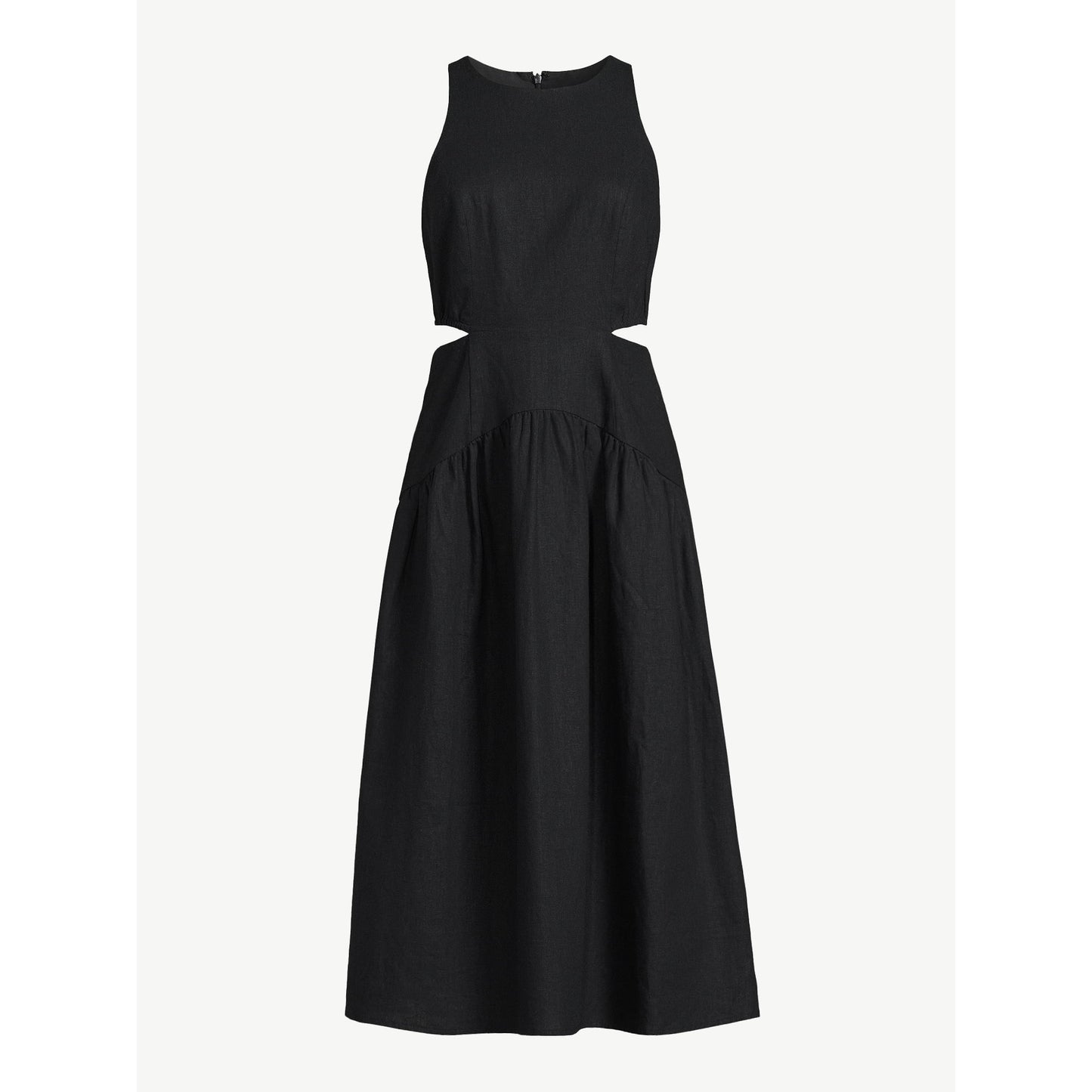 Scoop Women's Linen Cutout Midi Dress