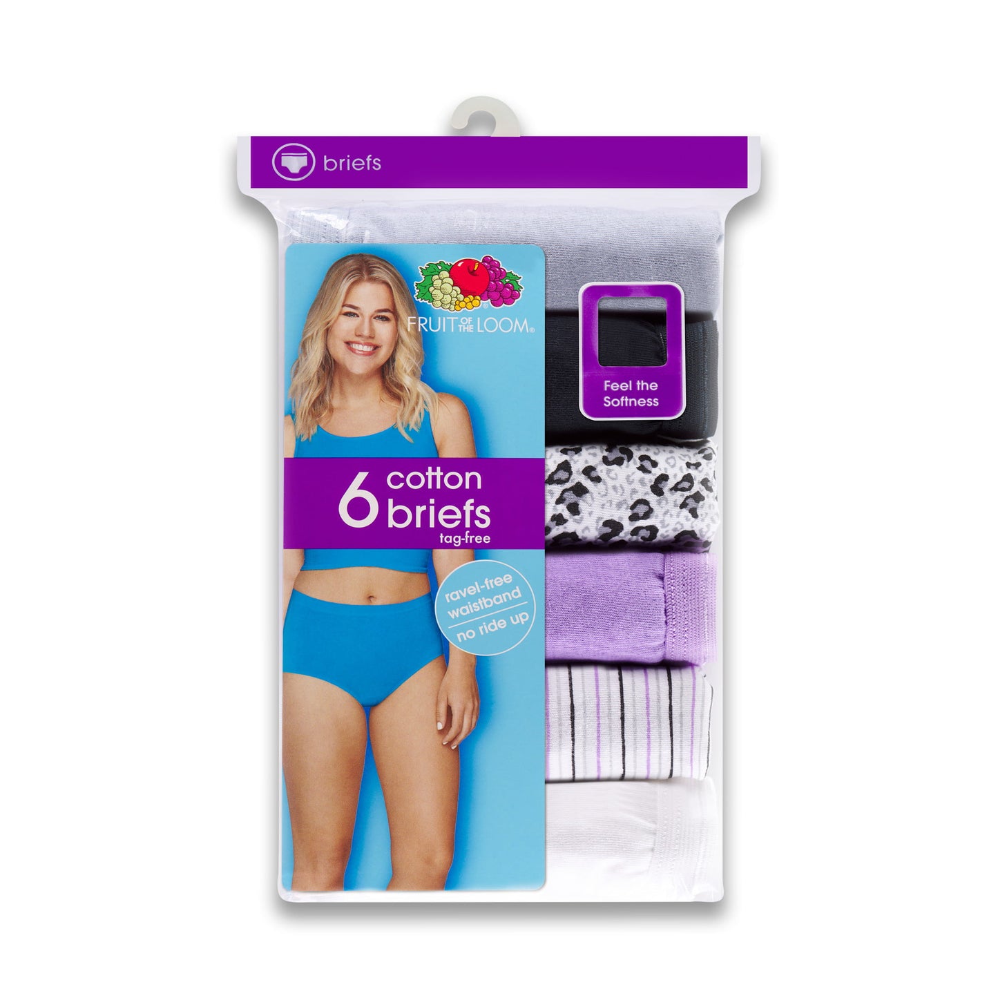 Fruit of the Loom Womens Brief Underwear, 6 Pack