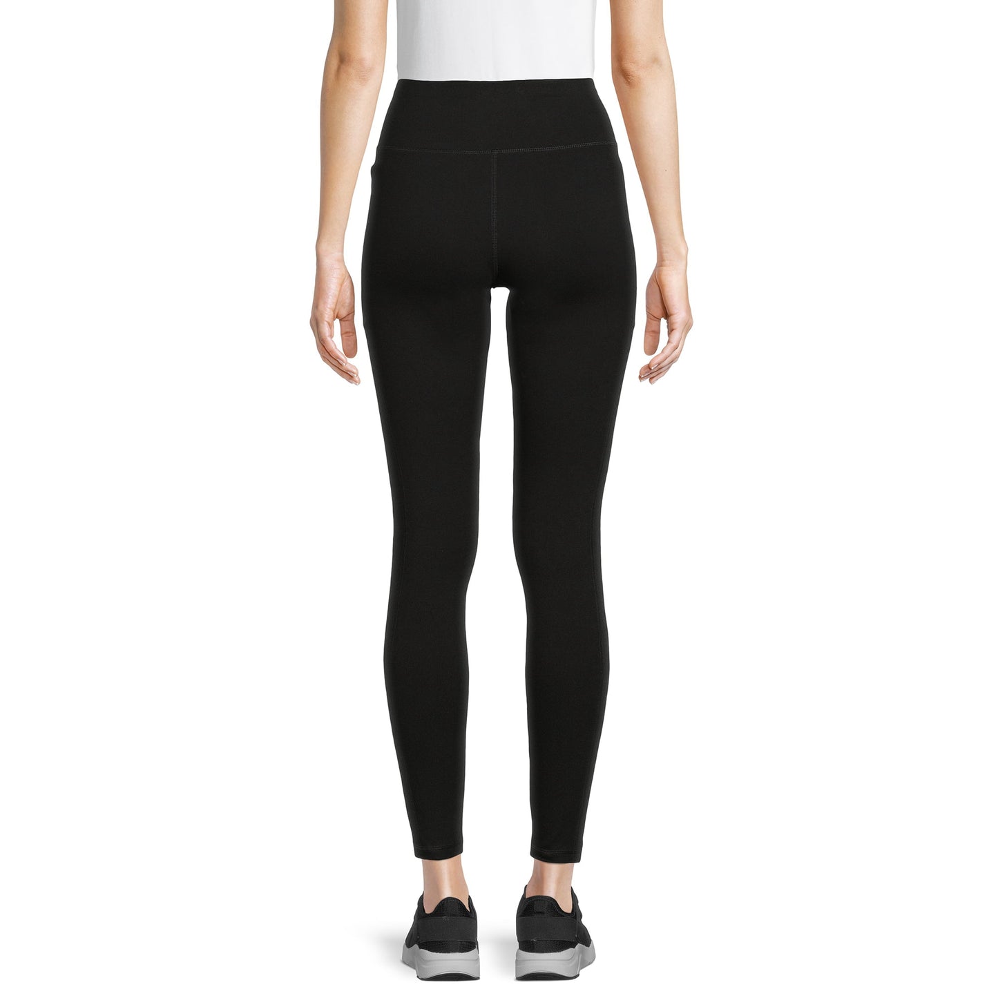 Athletic Works Womens Stretch Cotton Blend Ankle Leggings with Side Pockets