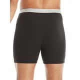 Hanes Mens Black/Grey Boxer Briefs, 3 Pack