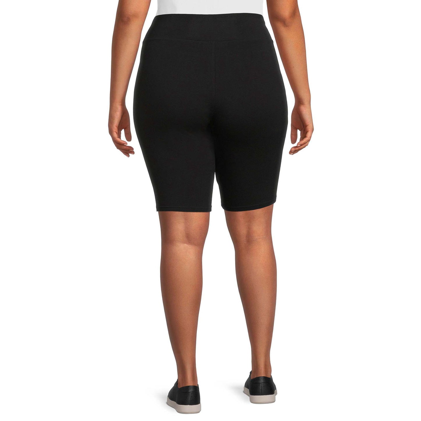 Terra & Sky Womens Plus Size Crossover And Basic Waist Bike Shorts, 2 Pack