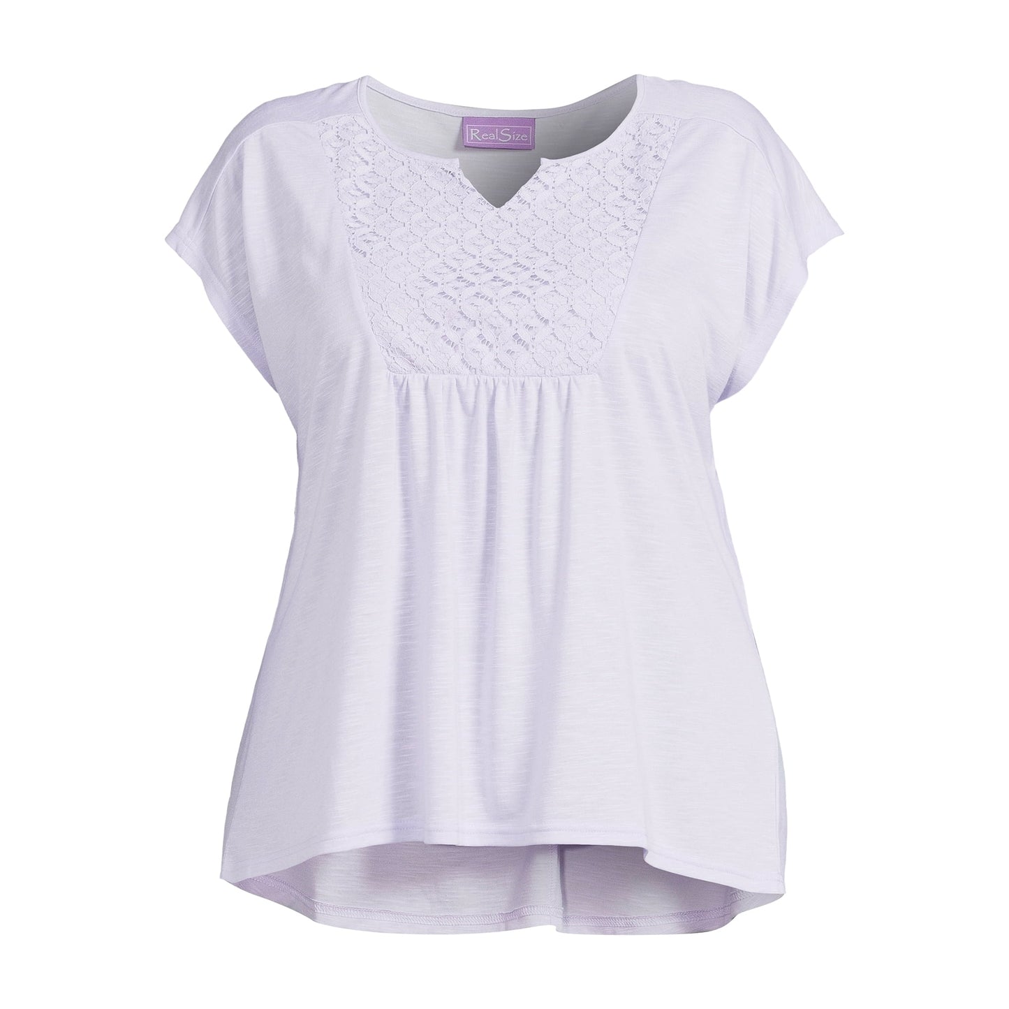 Real Size Womens Plus Size Crochet Bib Tunic Top