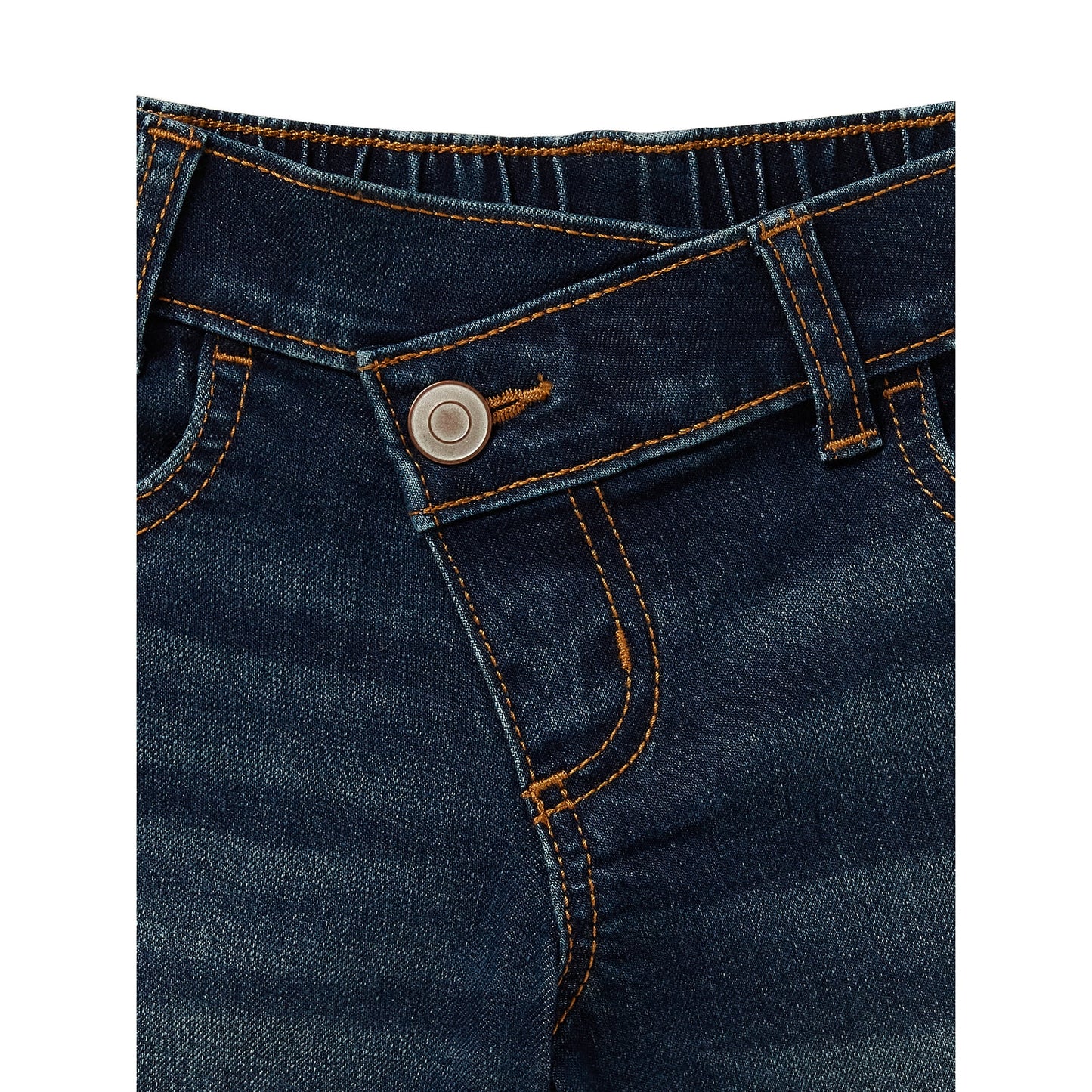 Wonder Nation Girls Cross Waist Band Denim Shorts