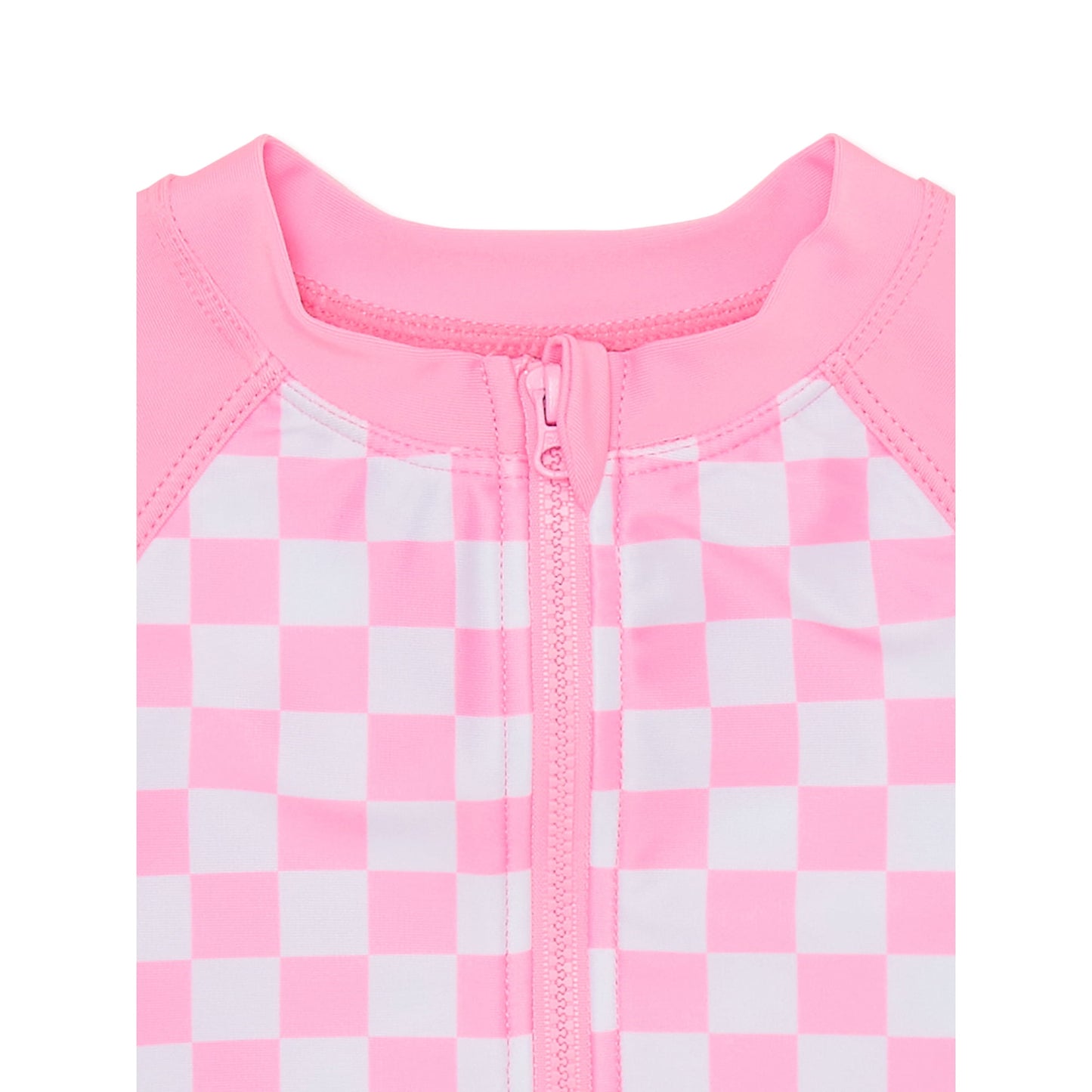 Wonder Nation Baby and Toddler Girl Zip Rashguard Swimsuit, 1-Piece,