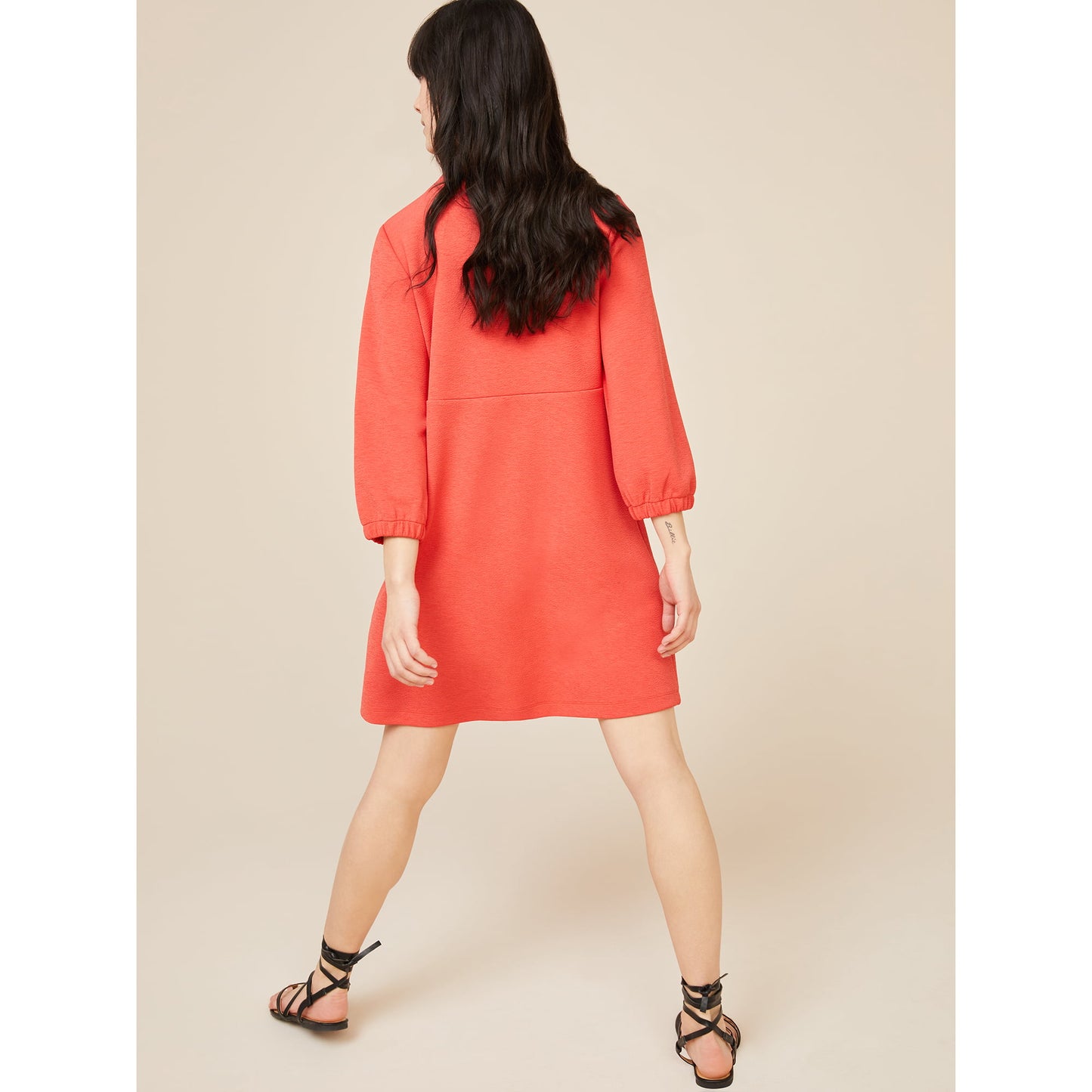 Free Assembly A-line Knee Length 3/4 Sleeve Dress