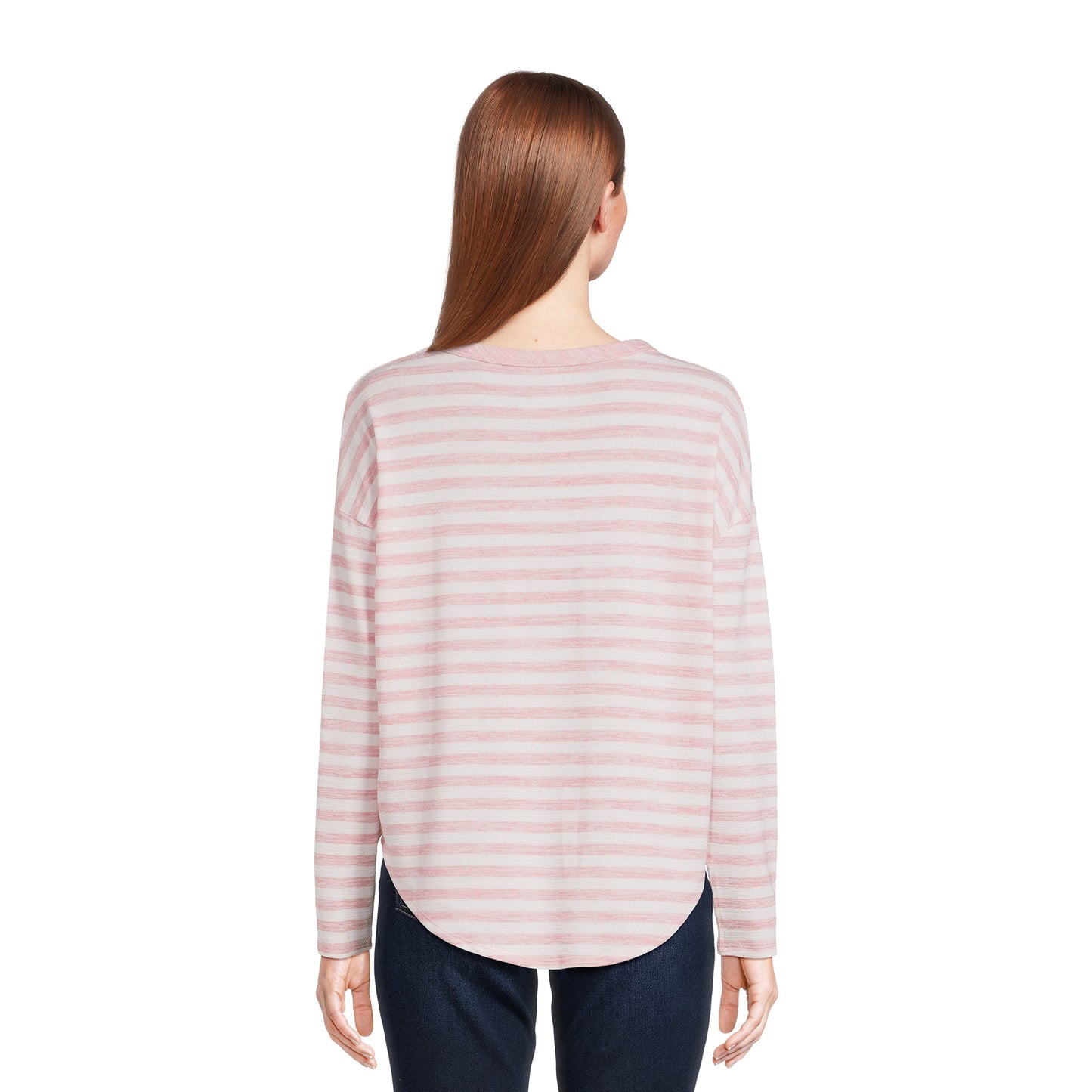 Time and Tru Womens Long Sleeve Hacci Top (2 Pack)