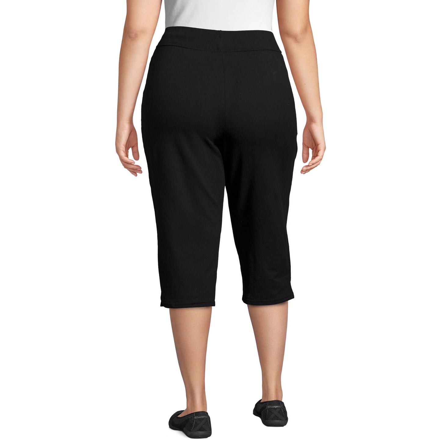 JMS by Hanes Womens Plus Size French Terry Pocket Capri