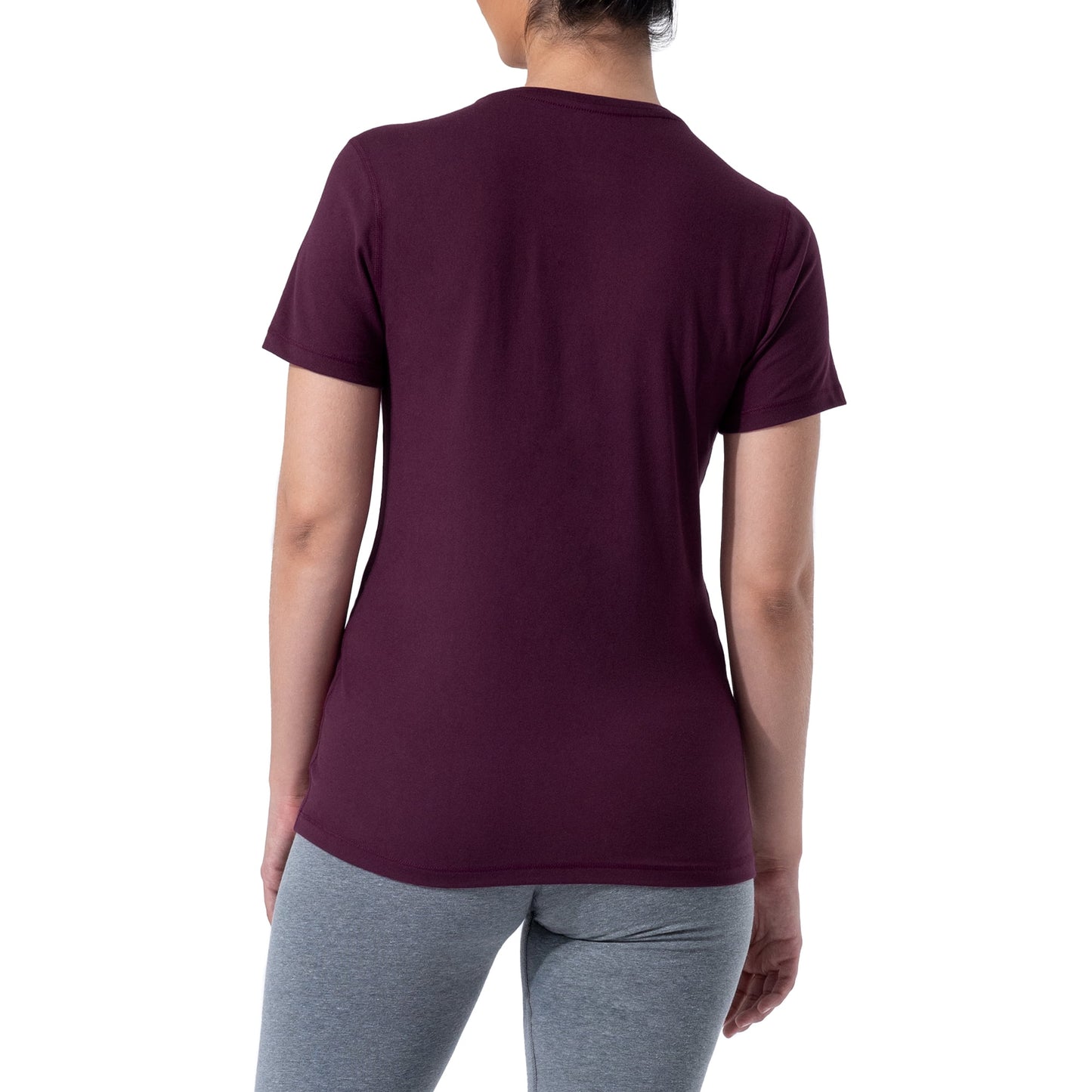 Athletic Works Womens Core Active Short Sleeve V-Neck T-Shirt, 2-Pack