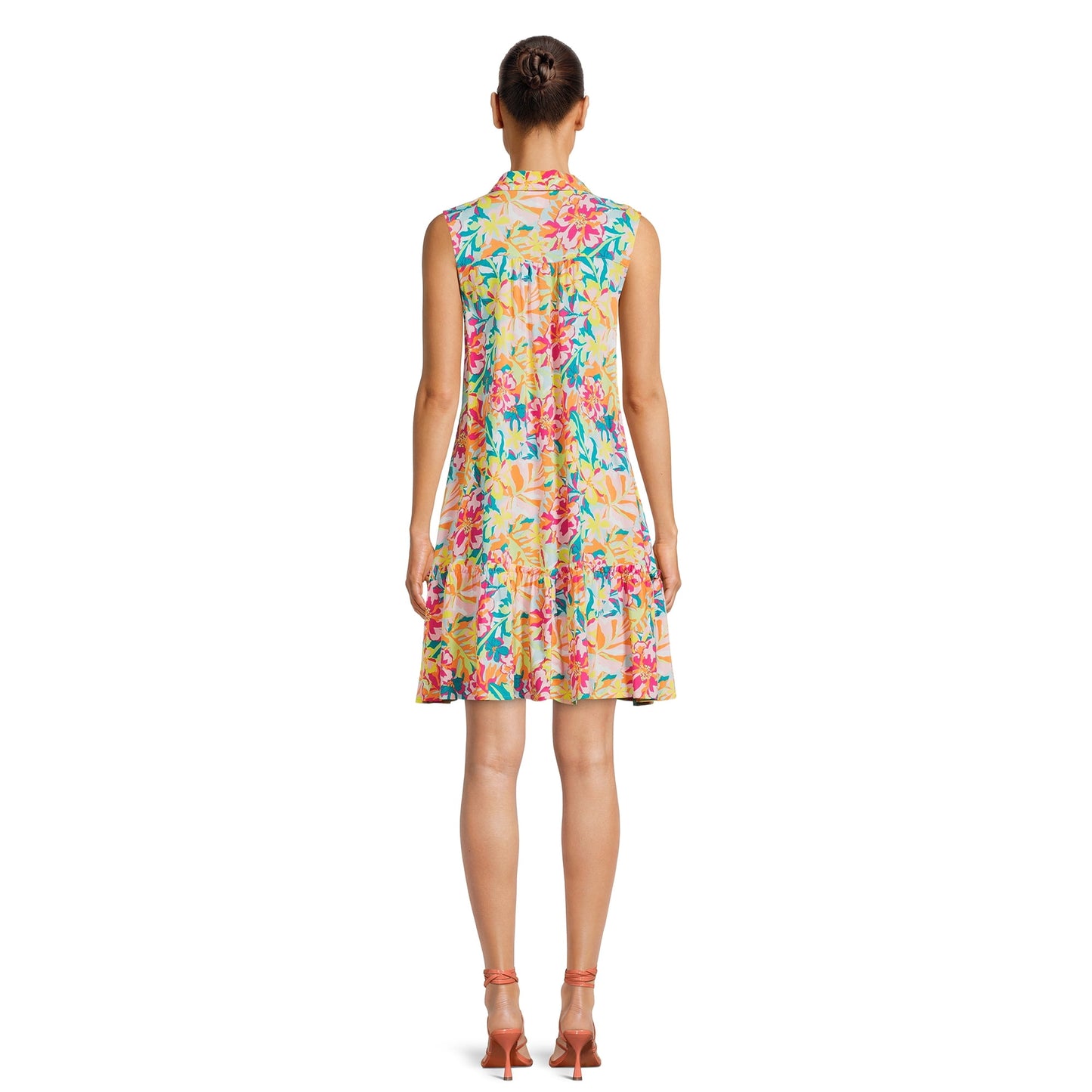 Time and Tru Womens Sleeveless Shirt Dress