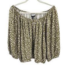 ELOQUII Elements Womens Plus Size Floral Print Bubble Top