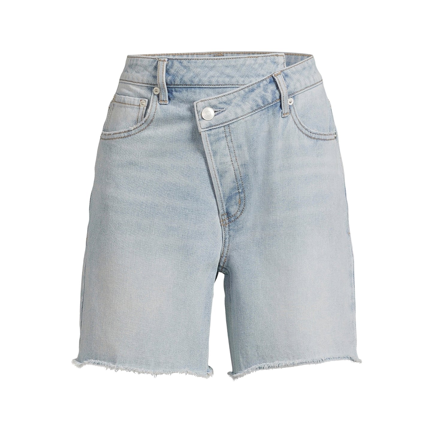 No Boundaries Juniors High Rise Criss Cross Denim Shorts
