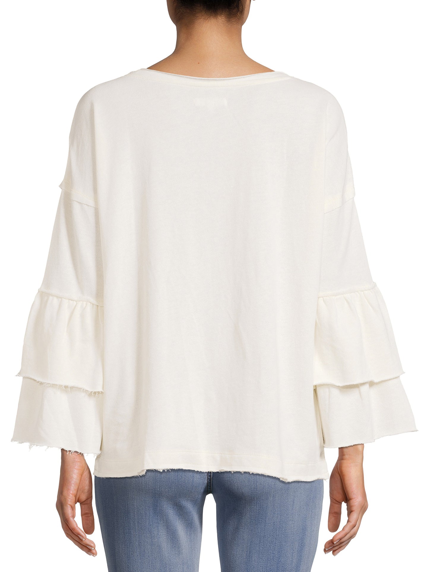 lemon & bloom by Grey State Womens Tiered Sleeve Top
