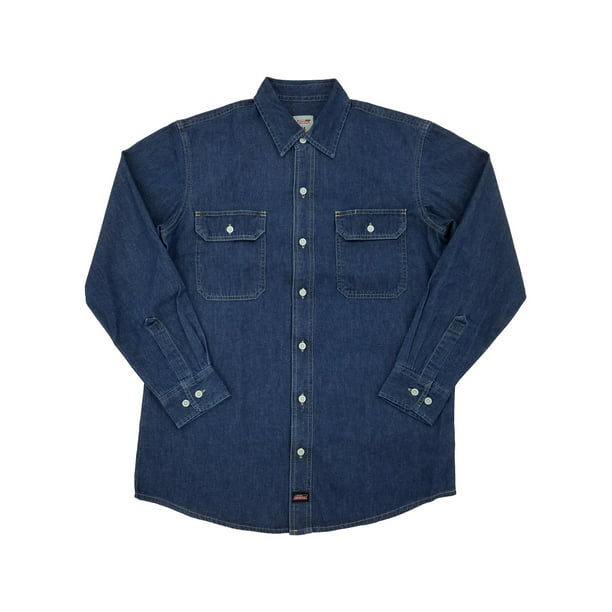Genuine Dickies Mens and Big Mens Heavyweight Long Sleeve Denim Shirt