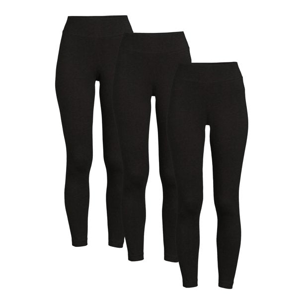 Time and Tru Women's High Waist Legging 3 Pack
