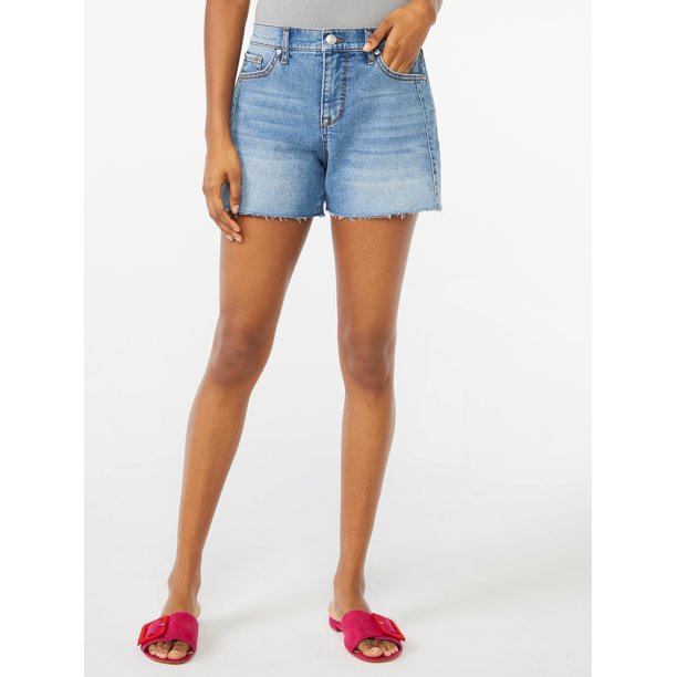 Scoop Womens Fayette Retro Destructed Boy Shorts