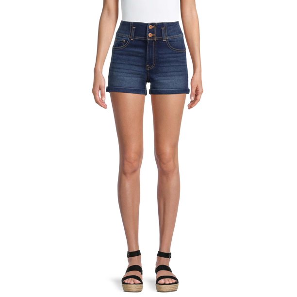 No Boundaries Juniors 2 Button Corset Shorts