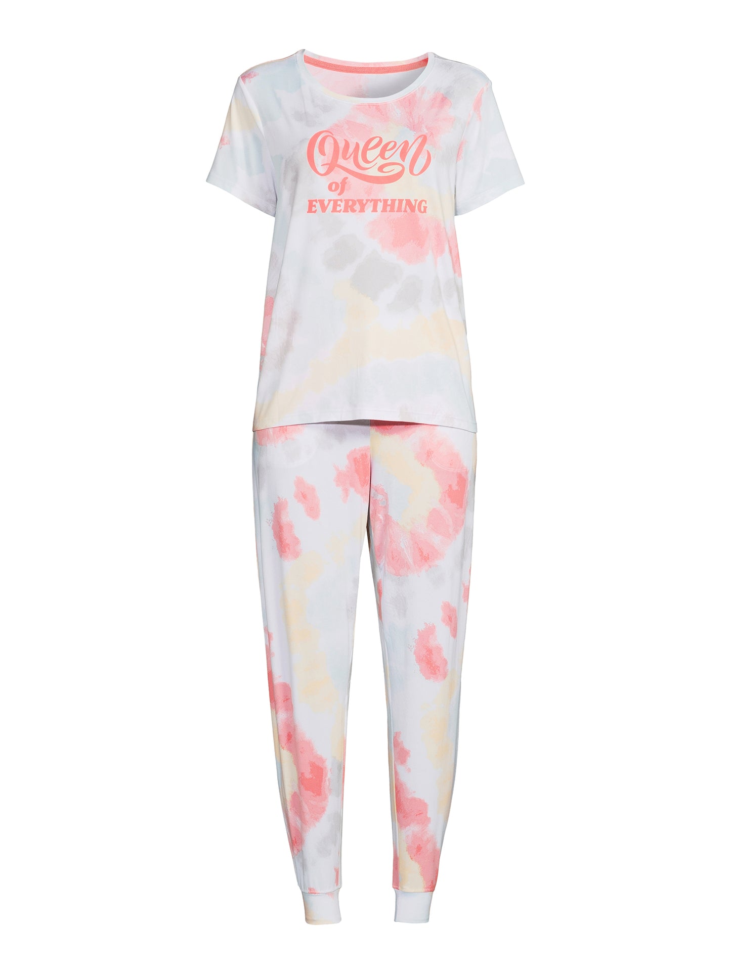 Secret Treasures Womens Short Sleeve T-Shirt and Joggers, 2-Piece Pajama Set