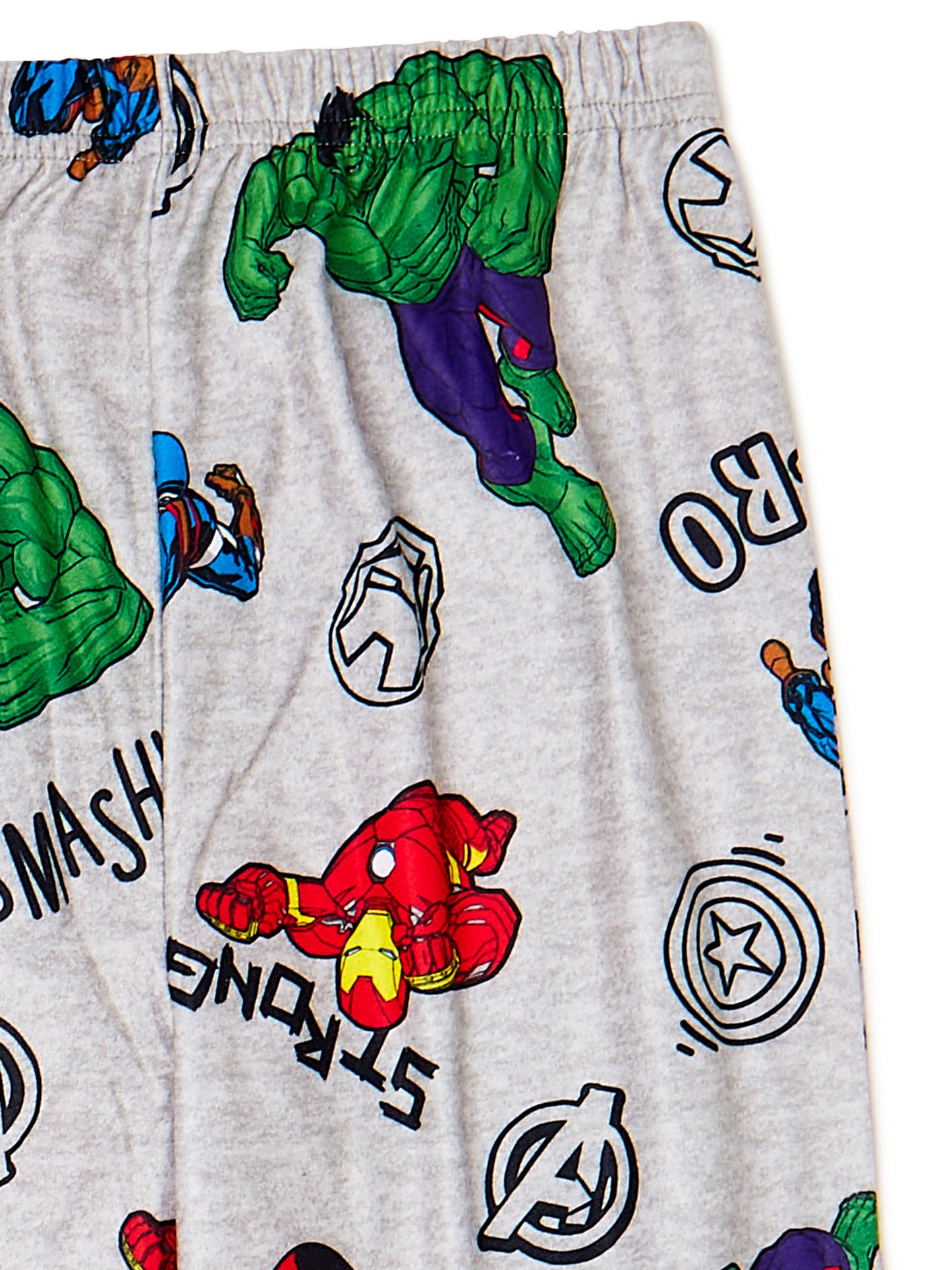 The Avengers Boys Printed Pajama Set, 2-Piece - 6 - Grey