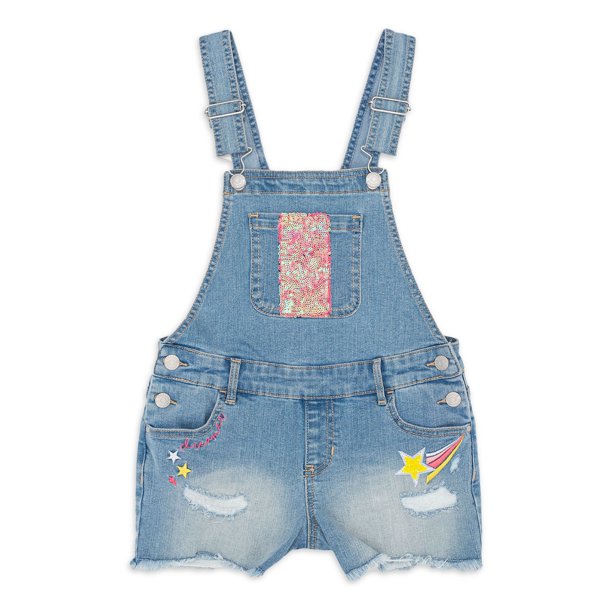 Jordache Girls Sequin Shortall - XL(14-16)
