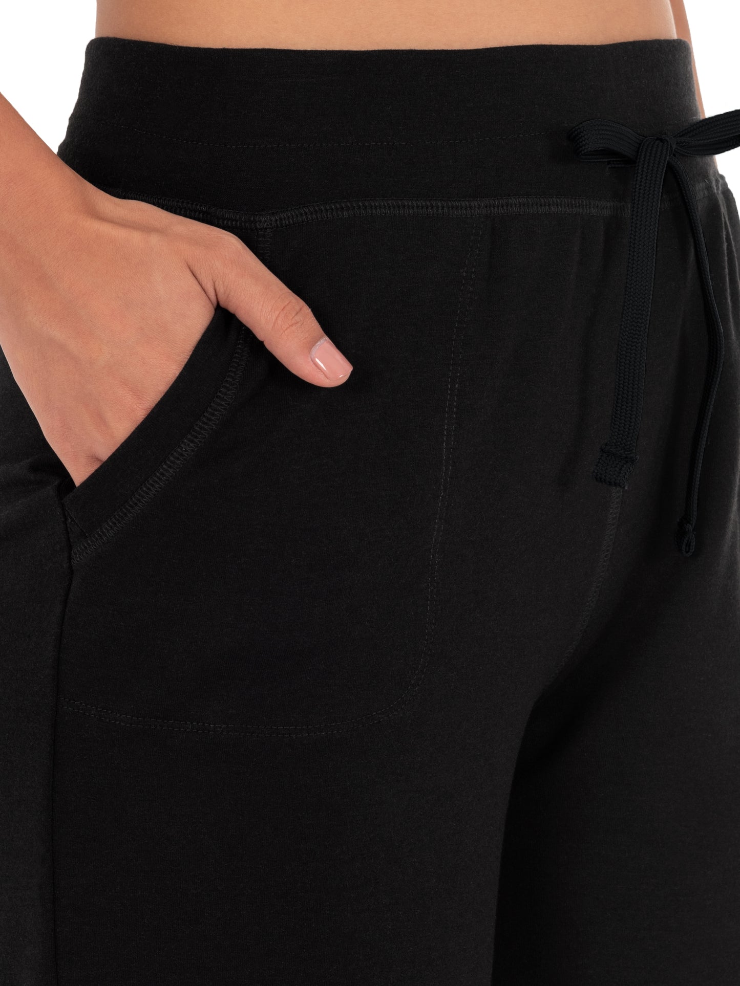Athletic Works Womens French Terry Athleisure 7 Drawstring Short