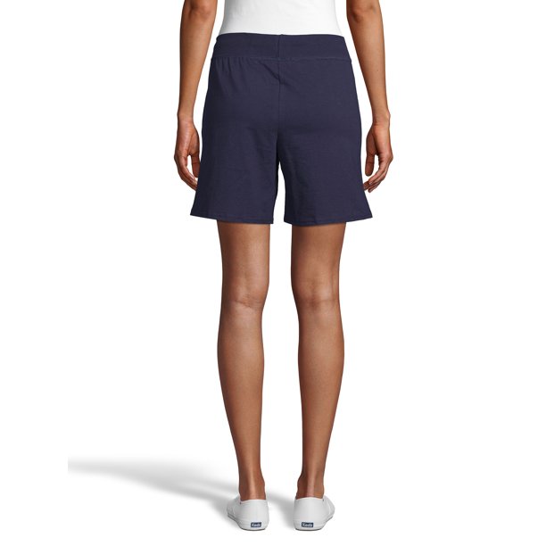 Hanes Womens Cotton Short with Pockets and Drawstring Waist