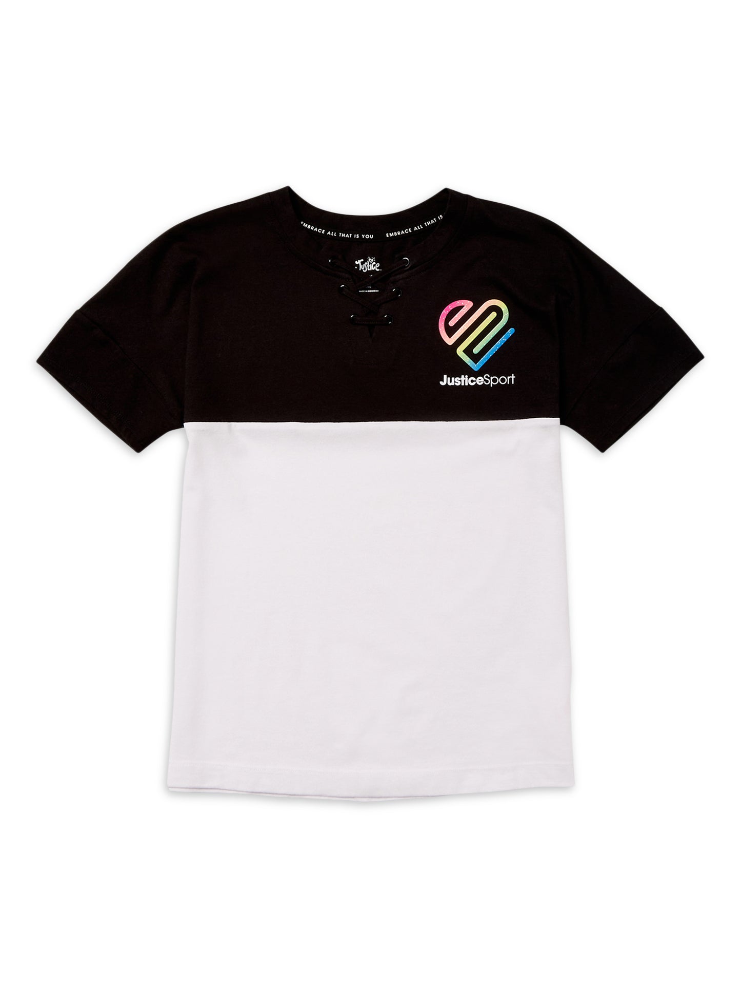 Justice Girl Sport Lace Short Sleeve Tee