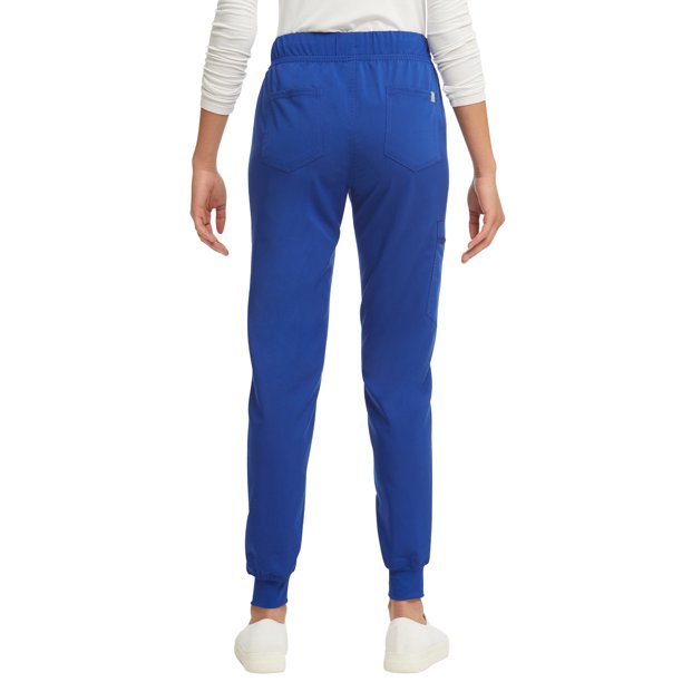 Scrubstar Women's Ultimate Stretch Twill Yoga Drawstring Cargo Jogger Scrub Pant Petite