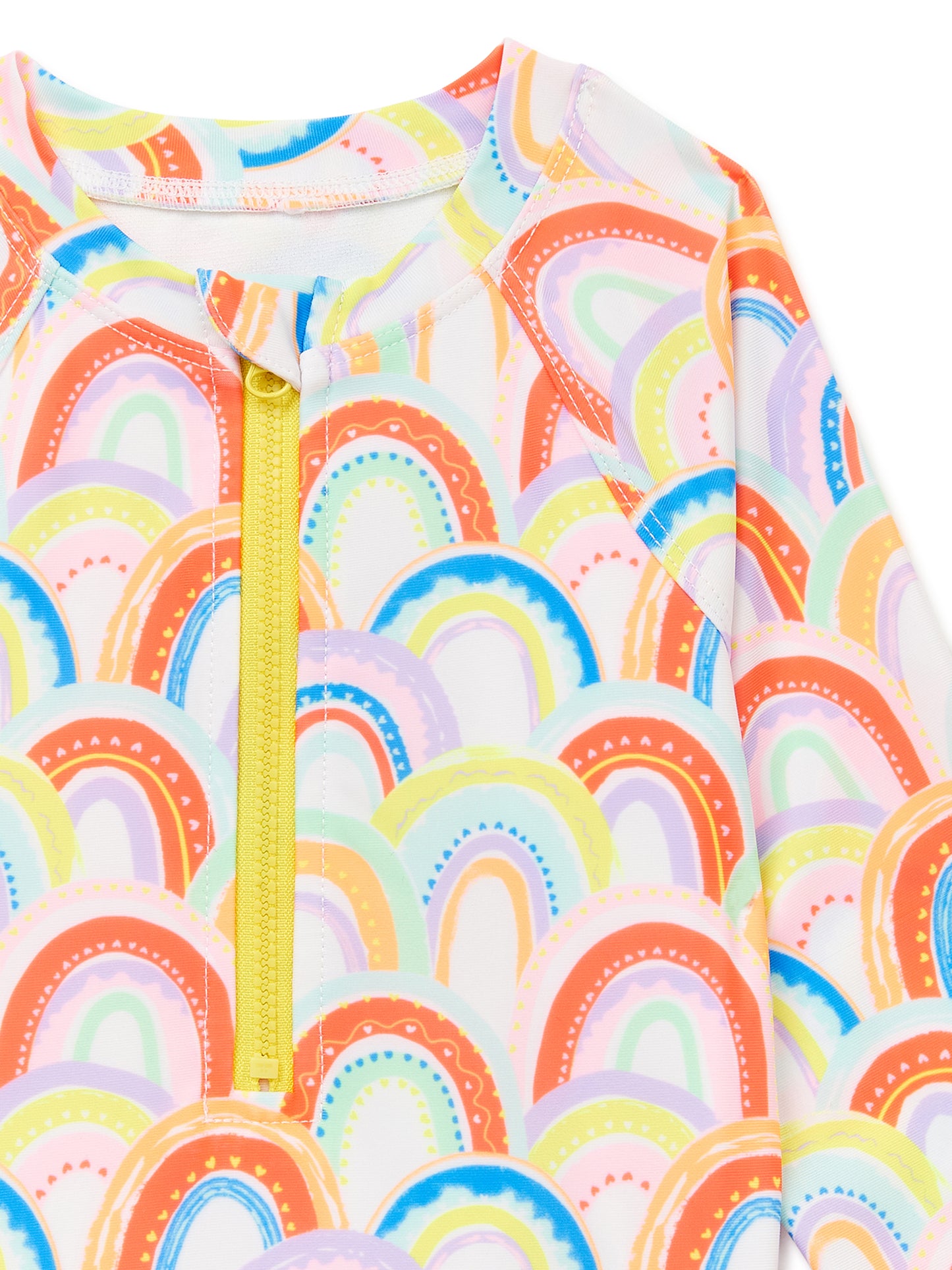 Wonder Nation Baby and Toddler Girl One-Piece Rash Guard Swimsuit