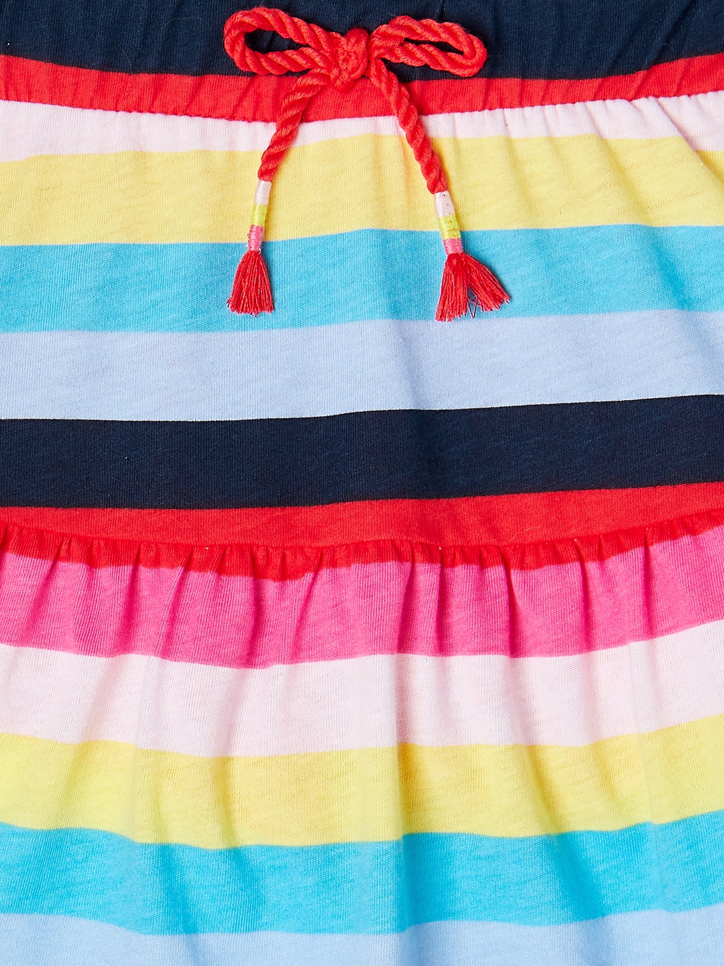 365 Kids from Garanimals Girls Multi Color Striped 2-Tier Scooter Skirt,