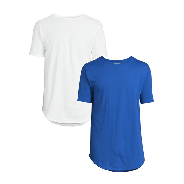No Boundaries Mens Elongated T-Shirt, 2-Pack