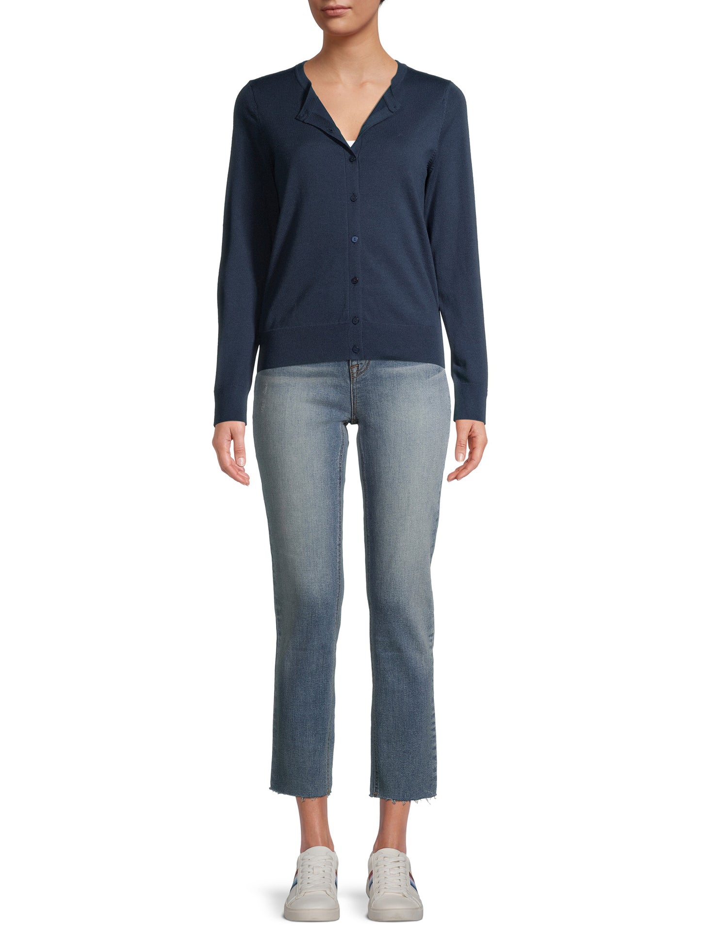 Time and Tru Womens Button Front Cardigan