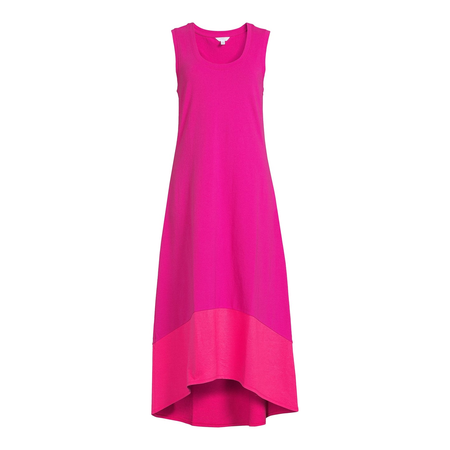 Time And Tru Womens Sleeveless High-Low Pique Knit Dress