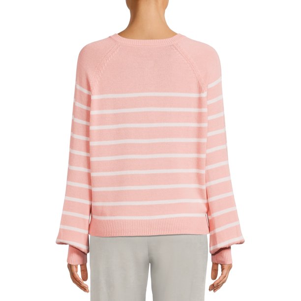 Time and Tru Womens Long Sleeve Henley Sweater