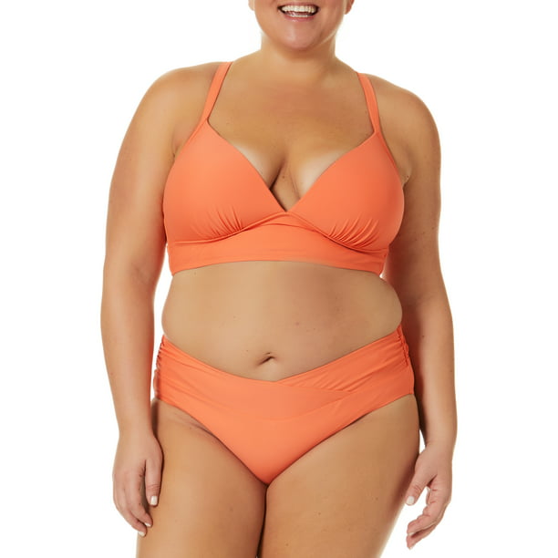 Time and Tru Womens and Womens Plus Solid Mid Rise V Bottoms