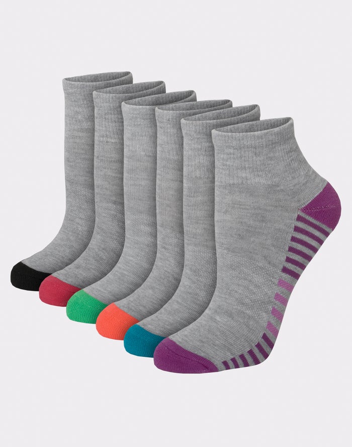 Hanes Womens Cool Comfort Ankle Socks, 6 Pack