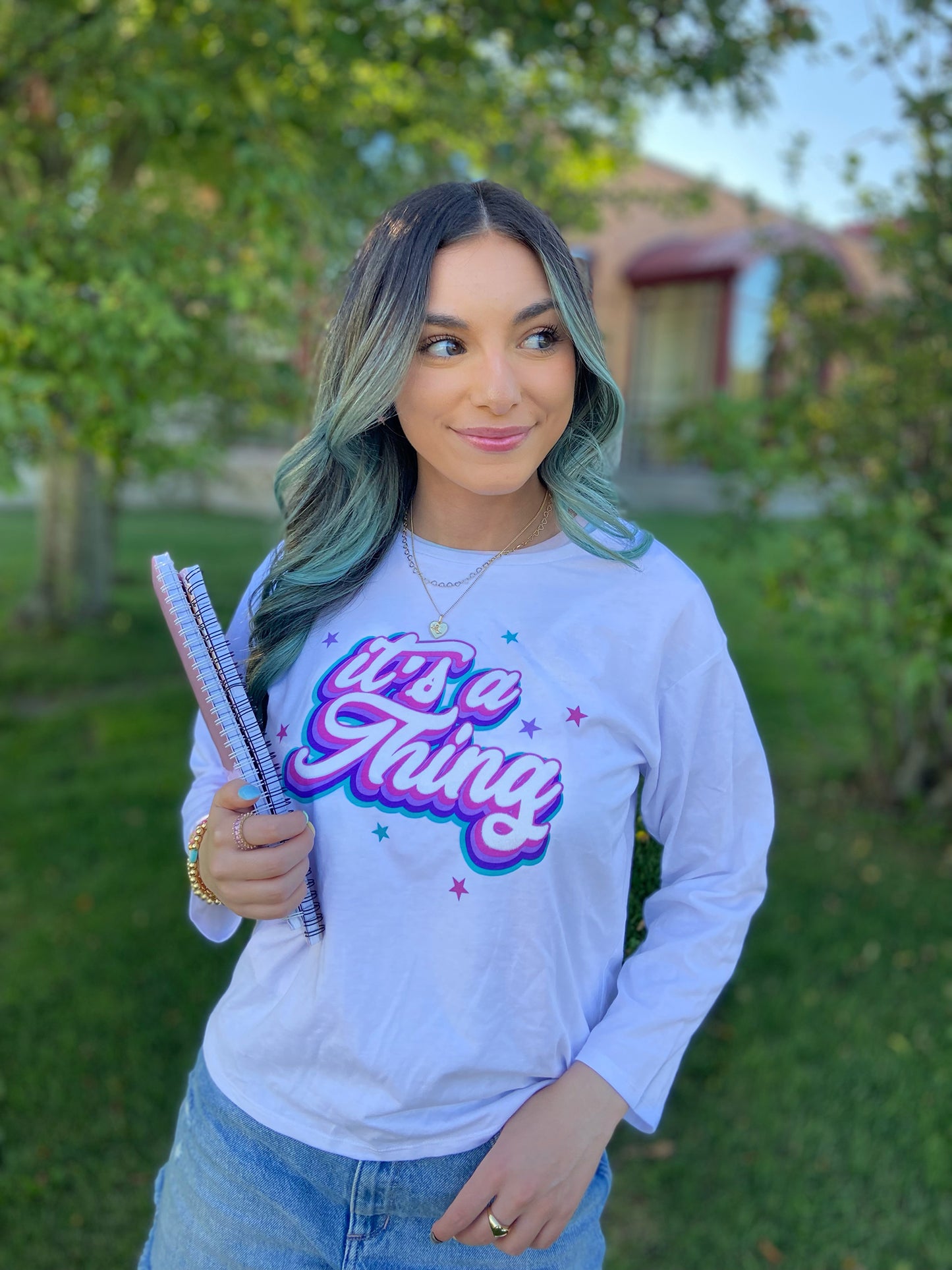 We Wear Cute Girls Long and Short Sleeve Graphic T-Shirts, 2-Pack, S(4-5)