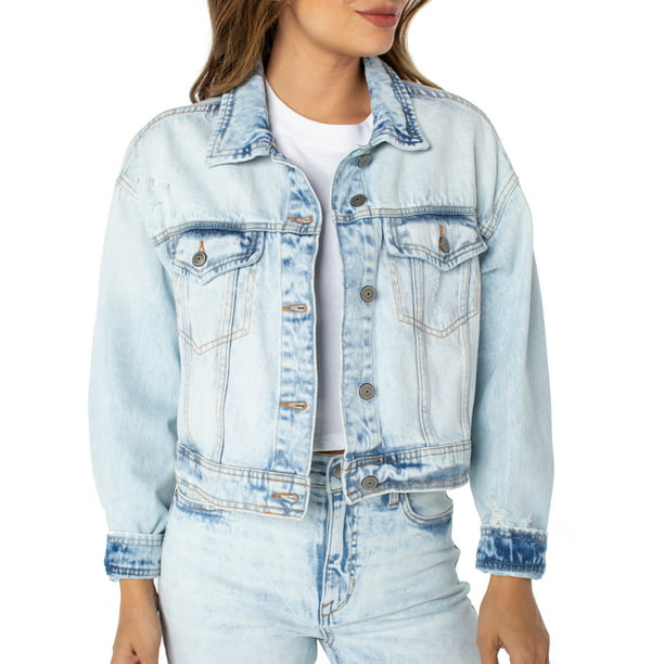 Celebrity Pink Juniors Boxy Crop Denim Jacket