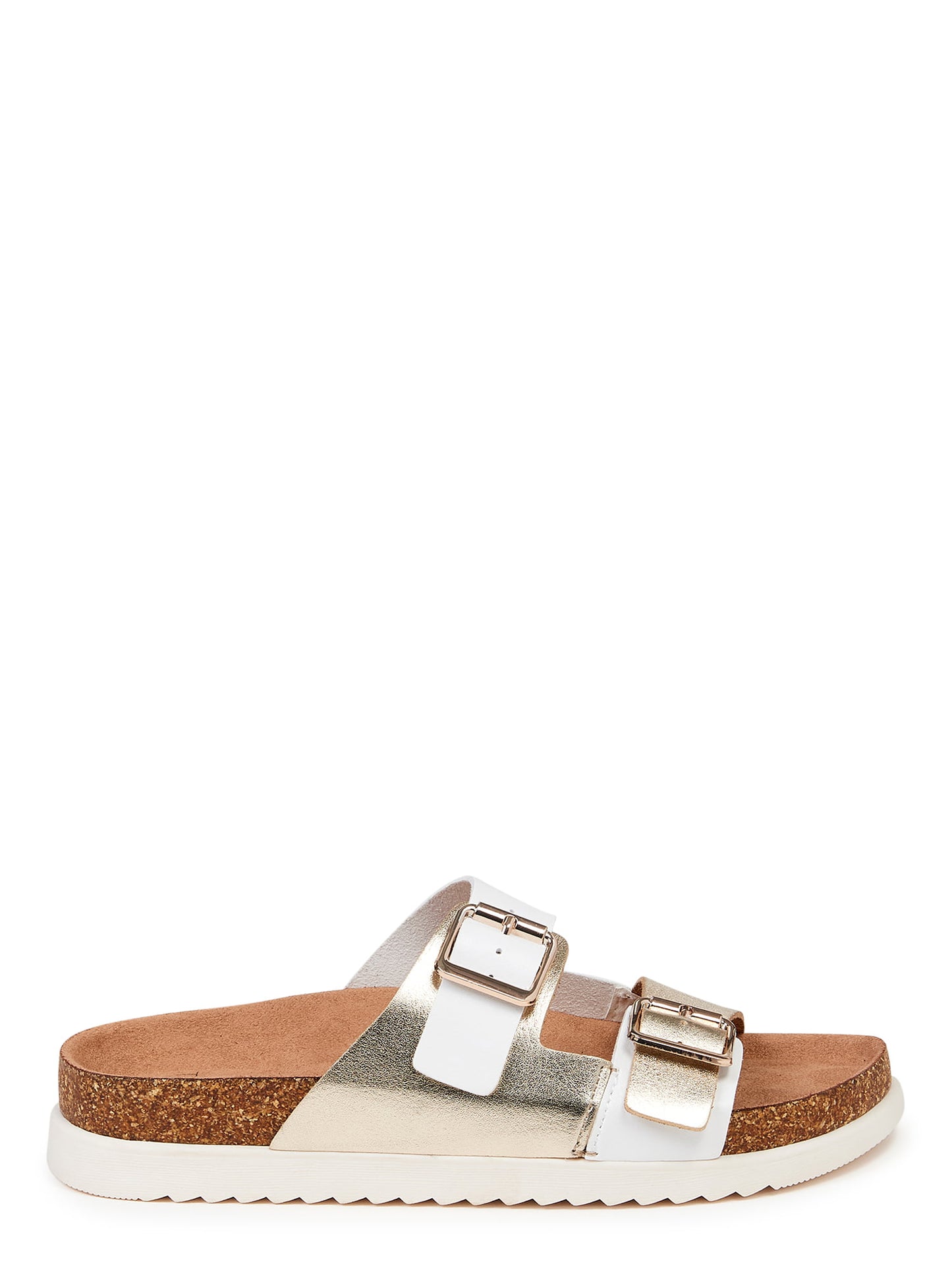 Time and Tru Womens Platform Footbed Sandals
