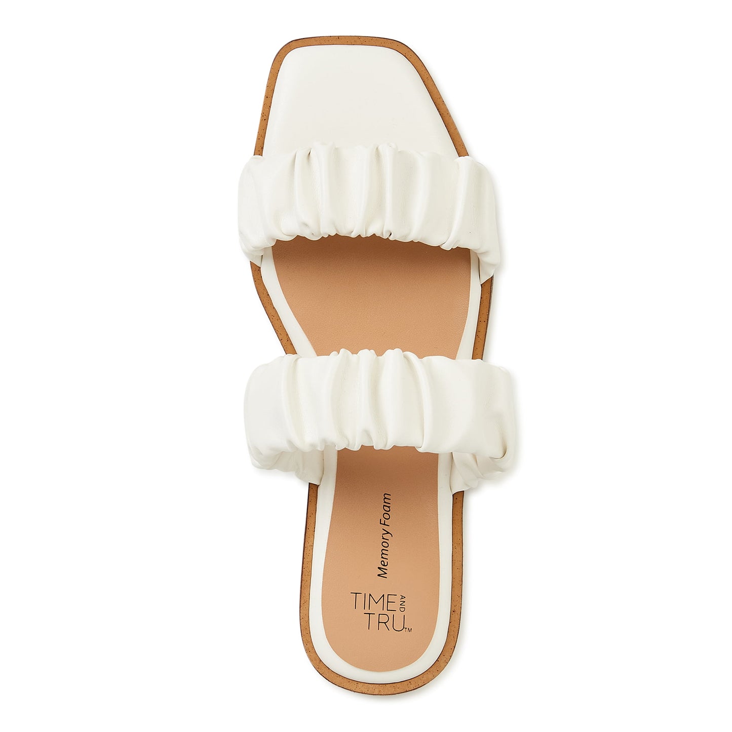 Time and Tru Womens Ruched Strap Sandals