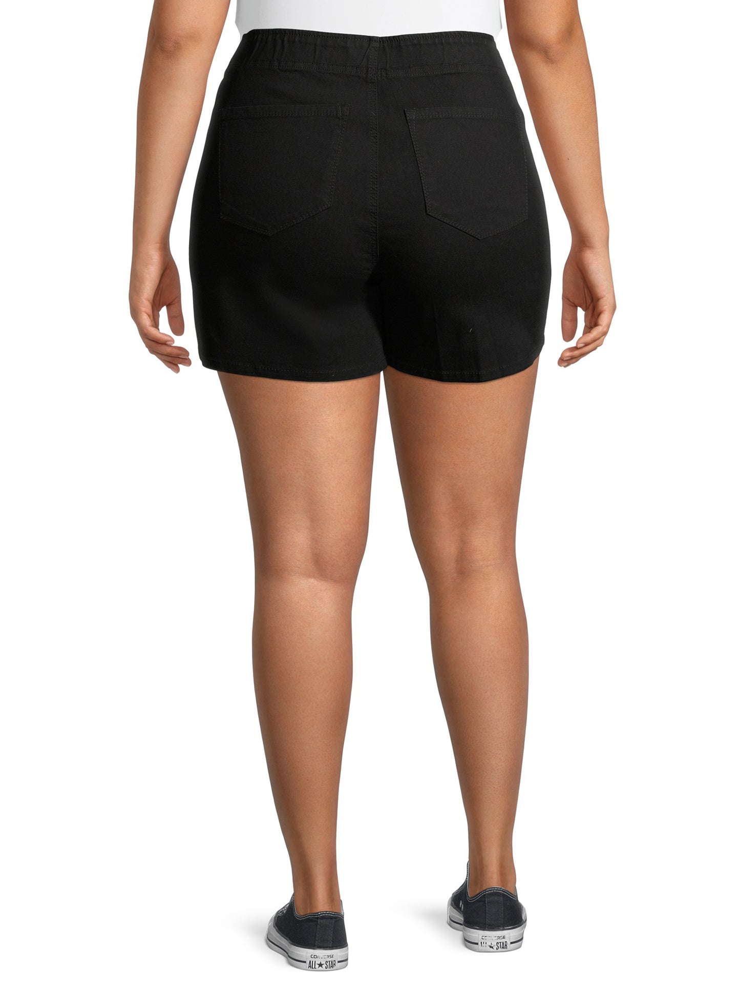 A3 Women's Plus 5 Inch Elastic Waistband Pull On Shorts