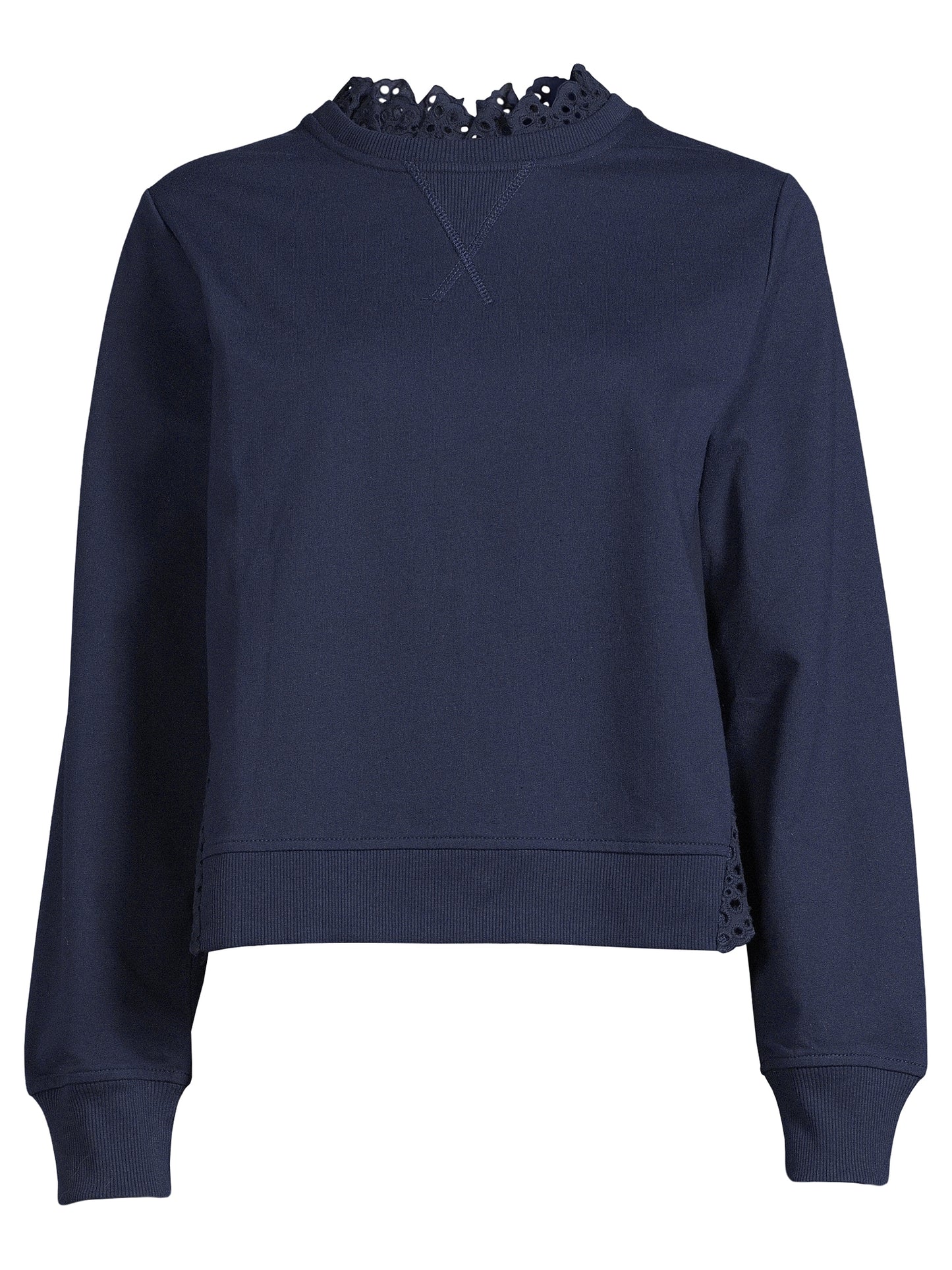 Time and Tru Womens Eyelet Sweatshirt