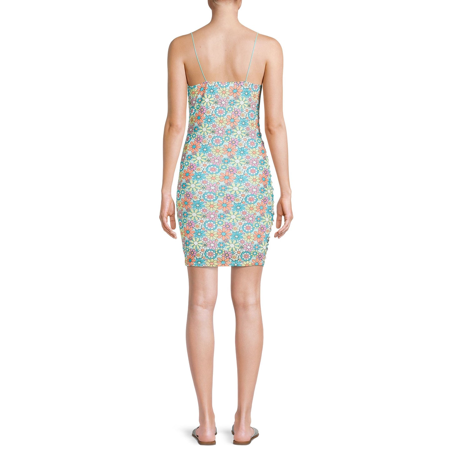No Boundaries Juniors Print Mesh Dress