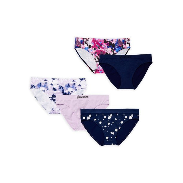 Justice Girls Oh So Soft Seamless 5 Pack Bikinis