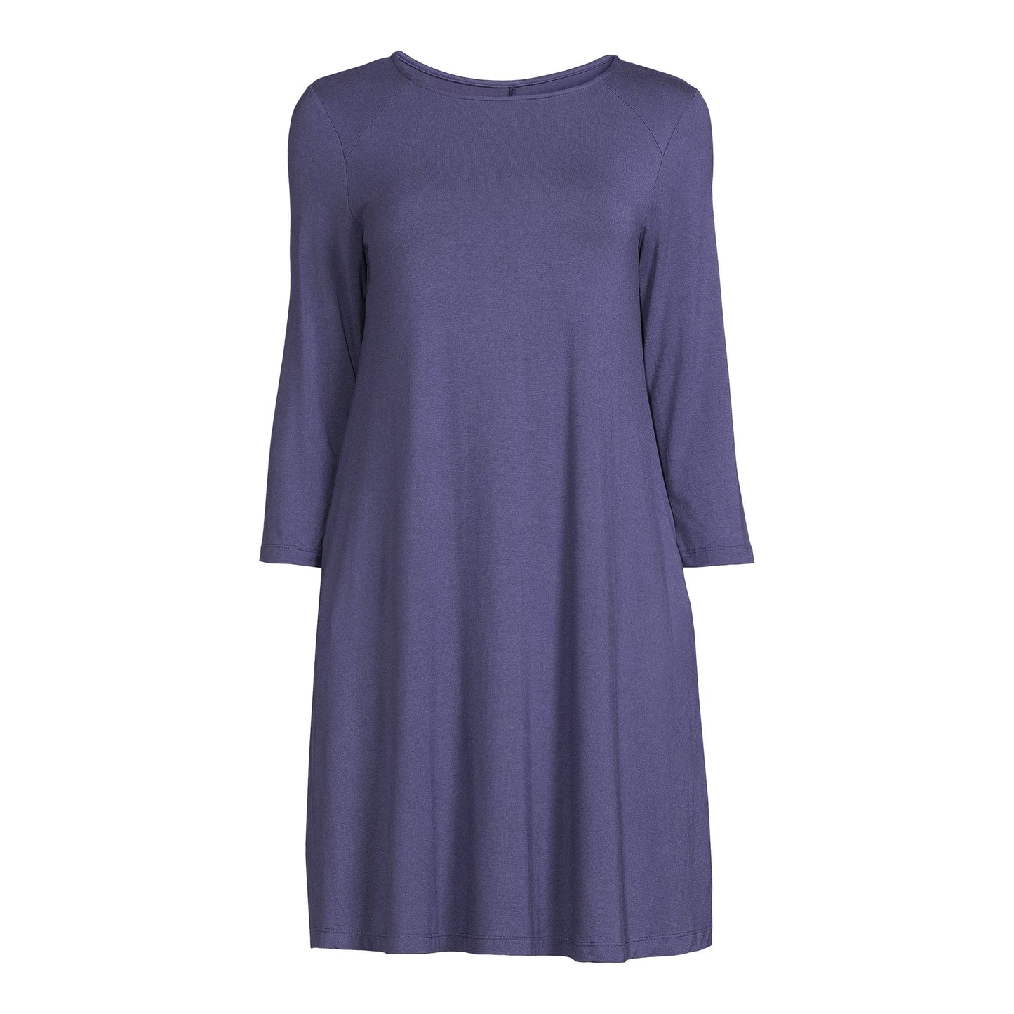 Time and Tru Womens Crew Neck 3/4 Sleeves Dress