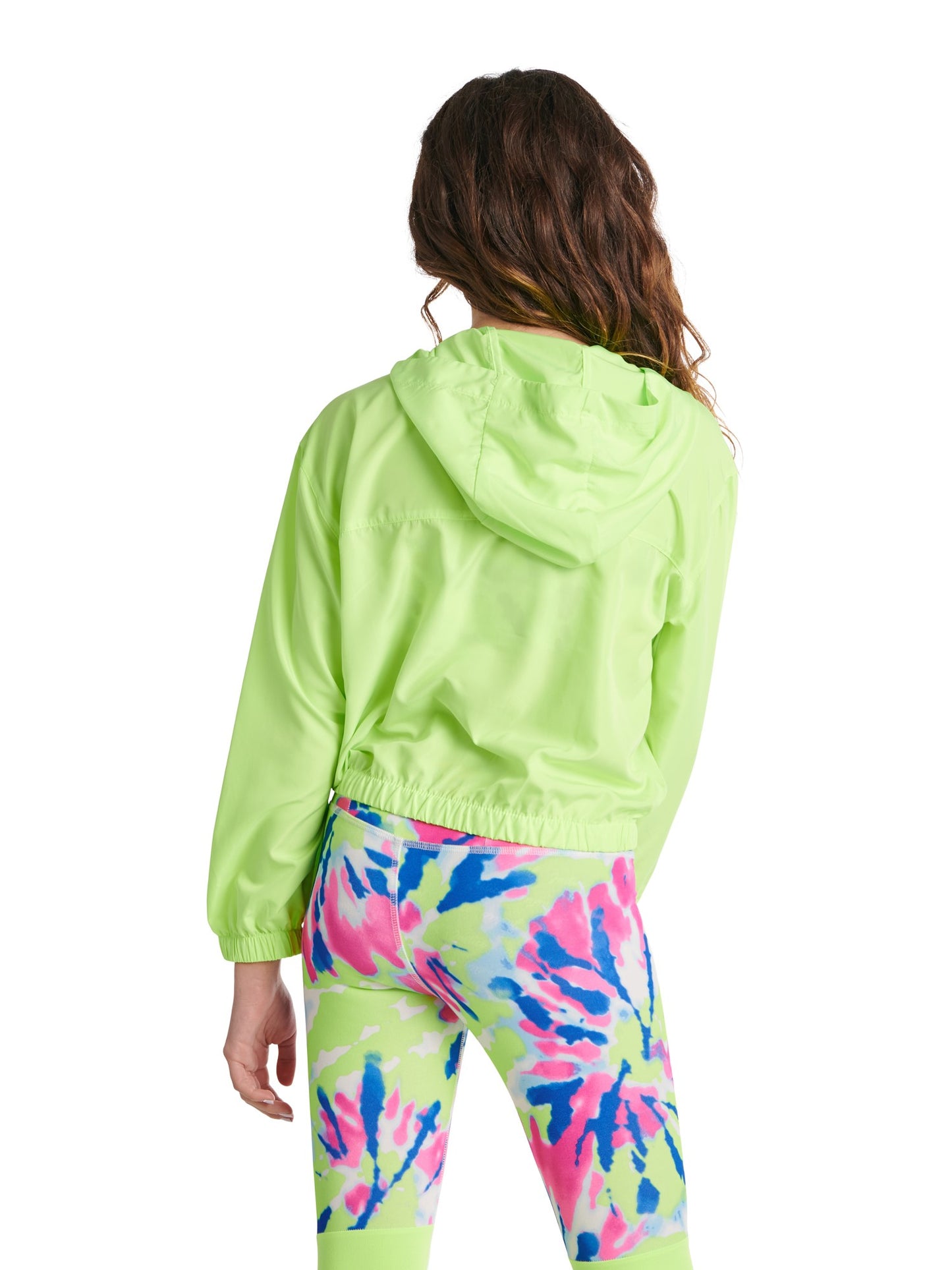 Justice Girls Packable 1/4 Zip Pullover Hooded Windbreaker Jacket with Backpack Pouch