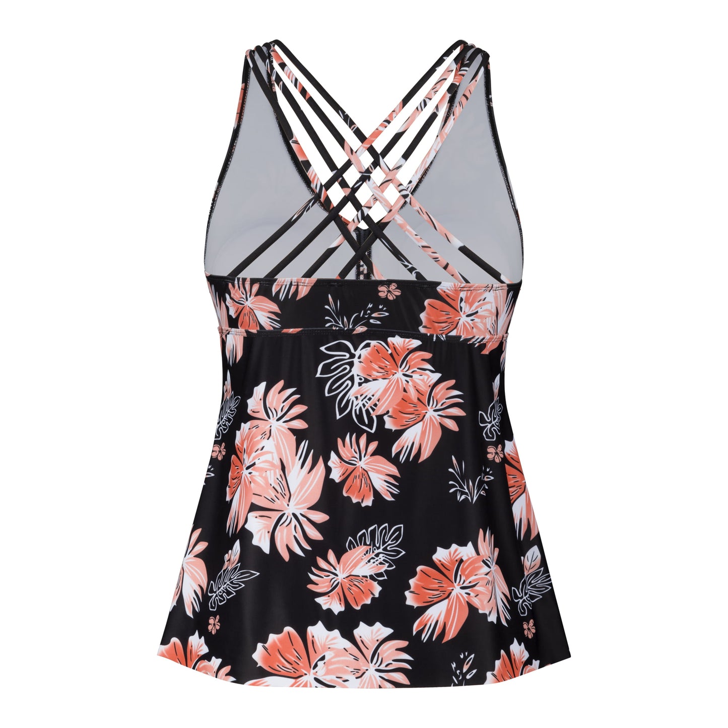 Chama Womens Plus Size 2 Piece Swimsuits Tummy Control Tankini Top with Boyshorts Floral Bathing Suits for Women