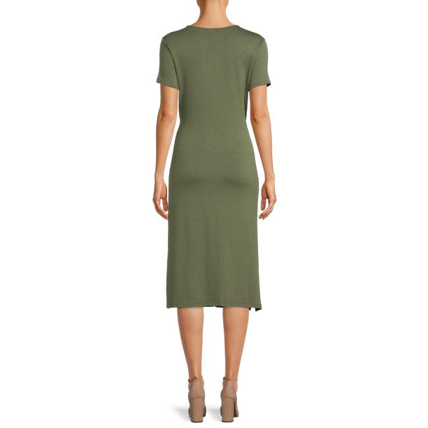Time and Tru Womens Tie Waist Knit Dress