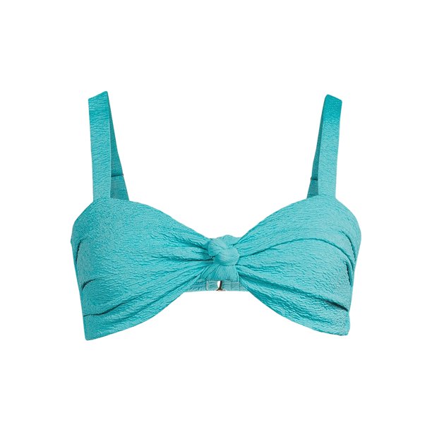 Time And Tru Womens Popcorn Texture Swimsuits Top and Bottom Set