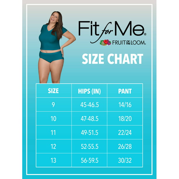 Fit for Me Womens Plus Size Microfiber Assorted Brief Underwear, 6-Pack