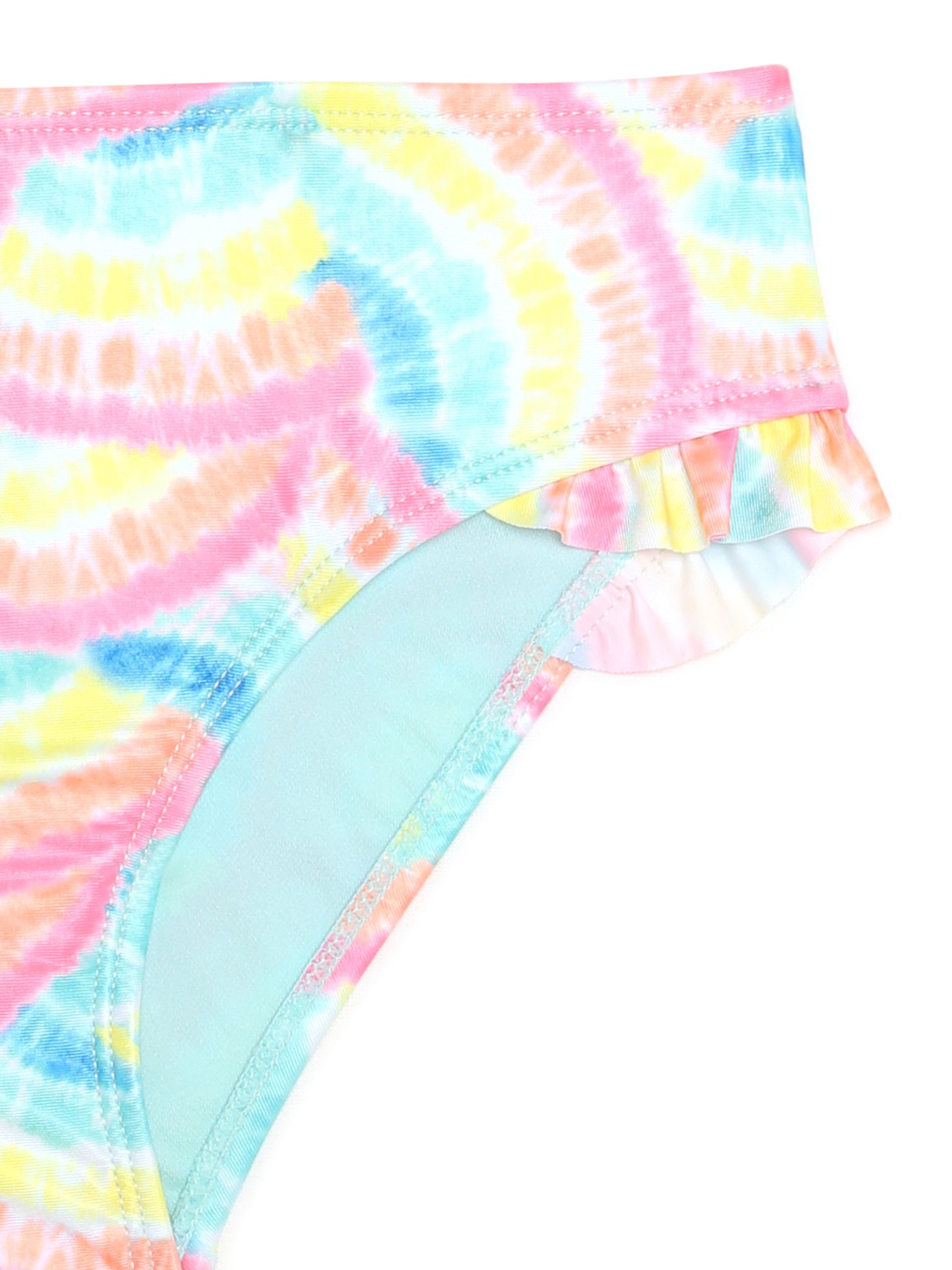 Breaking Waves Girls Ruffle Tankini Swimsuit with UPF 50+, Sizes 4-6x